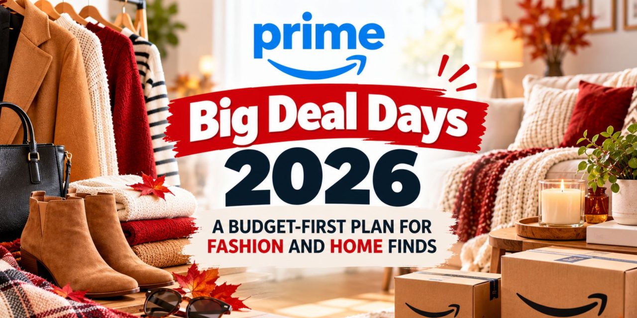 Prime Big Deal Days 2026: A Budget-First Plan for Fashion & Home